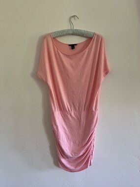 Victoria's Secret Pink Ruched T-Shirt Dress Short Sleeve M